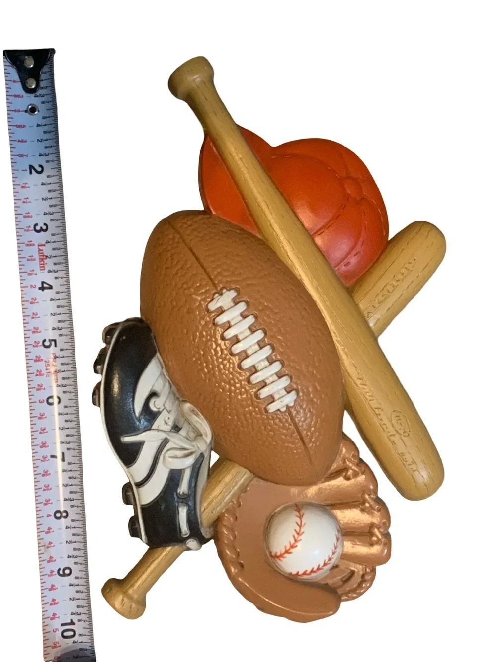 VTG Burwood Lot of 4 Sports Wall Hangings Football Baseball Basketball USA Made!